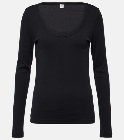 Totême Cotton-blend T-shirt In Black
