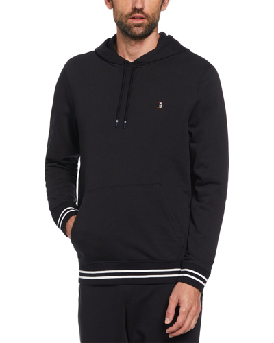 Original Penguin Tv Pete Fleece Hoodie In Black