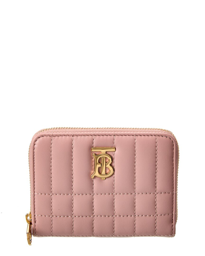 Burberry Lola Quilted Leather Coin Purse In Pink