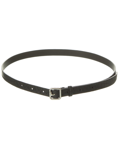 Burberry B Logo Leather Belt In Black