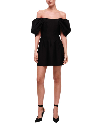 Rachel Gilbert Lexie Silk & Wool-blend Gown In Black