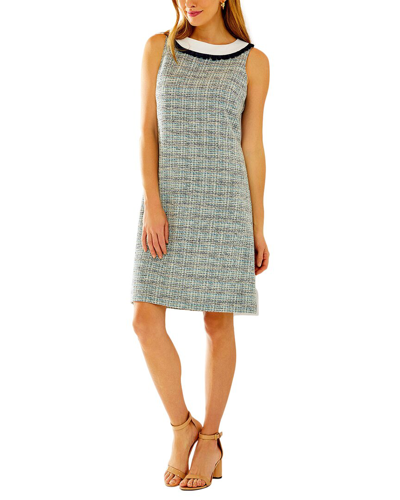 Sara Campbell Tweed Shift Dress In Blue