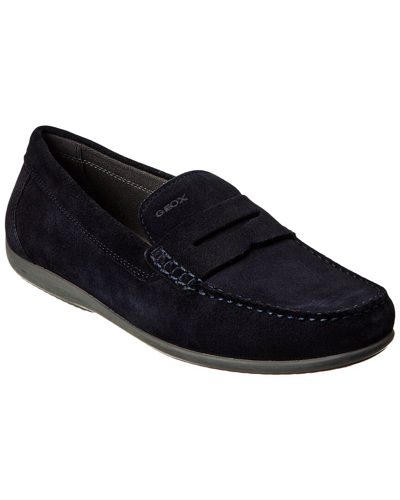 Geox Ascanio Suede Loafer In Blue