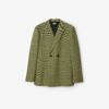 BURBERRY BURBERRY WARPED HOUNDSTOOTH WOOL JACKET