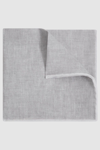 REISS SIRACUSA - SOFT ICE LINEN CONTRAST TRIM POCKET SQUARE, ONE
