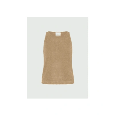 Marella Tirso2 Sparkle Tank Top Col: Wool White In Brown