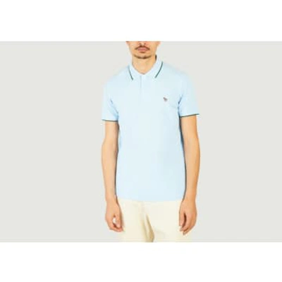 Ps By Paul Smith Zebra Polo Shirt In Blue