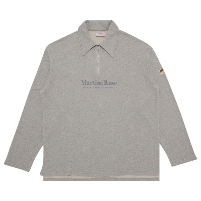 Pre-owned Martine Rose Zip Up Polo 'grey Marl'