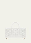 Christian Louboutin Paloma Baguette In Leather With Loubinthesky Spikes In Bianco