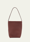The Row Park Medium North-south Tote Bag In Burnt Wood