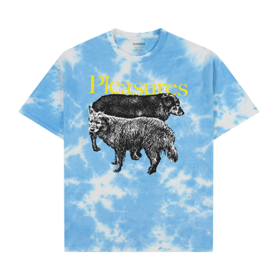 Pre-owned Pleasures Wet Dogs T-shirt 'blue Dye'