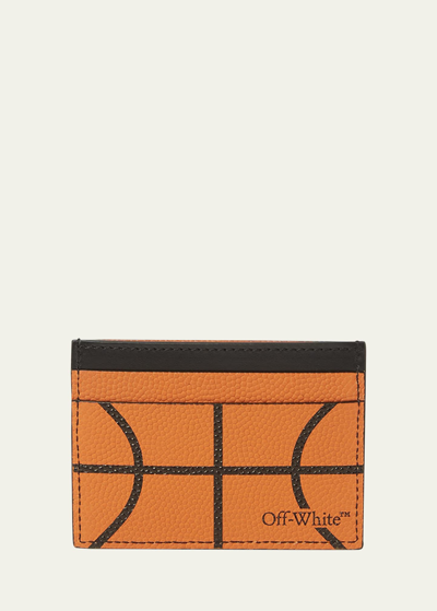 Off-white Basketball Simple Kartenetui In Orange A Black