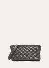 BOTTEGA VENETA MEN'S SMALL RUMPLE INTRECCIO LEATHER CROSSBODY BAG