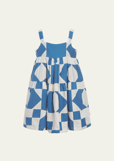 Sea Kids' Girl's Tanya Patchwork Tank Dress In White