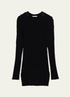 HELMUT LANG EMBROIDERED MINI SWEATER DRESS