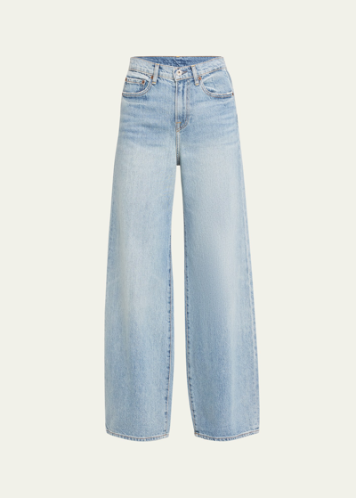 Nsf Clothing Delta Giant 5-pocket Wide-leg Denim Jeans In Oceanside