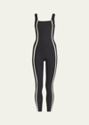 Beyond Yoga New Moves Square Neck Jumpsuit In Darkest Nightclou