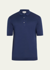 John Smedley Men's Adrian Polo Shirt In French Navy