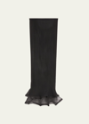 Simkhai 'kelso' Black Skirt With Ruches And Ruffled Hem In Black