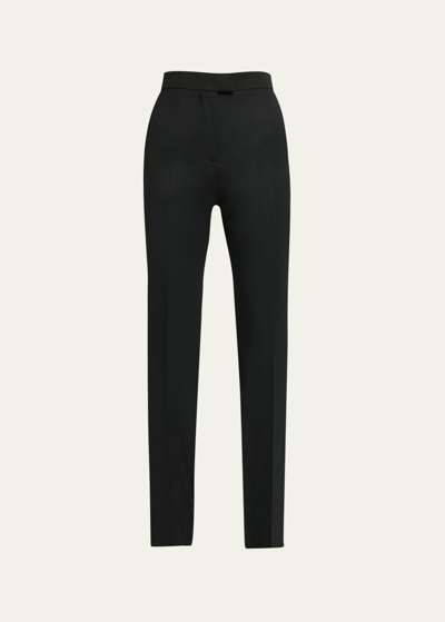 Alexander Mcqueen Straight-leg Wool Suiting Trousers In Black