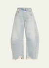 Citizen Of Humanity Horseshoe Distressed High-rise Wide-leg Jeans In Savahn