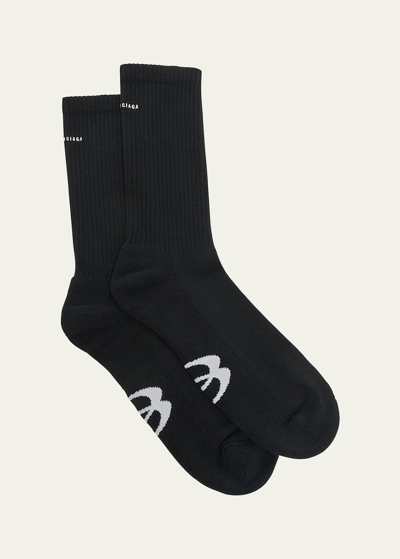 Balenciaga Unity Sports Icon Socks In Black