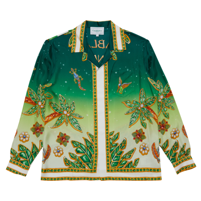 Pre-owned Casablanca Cuban Collar Long-sleeve Shirt 'joyaux D'afrique' In Multi-color