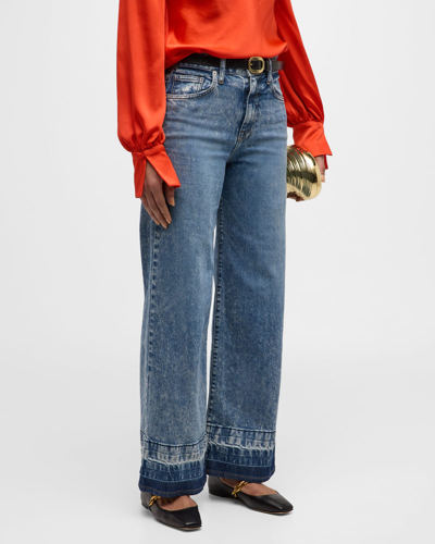 Simkhai Jude High-waist Wide-leg Denim Jeans In Sherwood