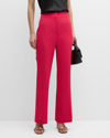 ELIE TAHARI THE TIFFANY MID-RISE FLARE-LEG TWILL PANTS