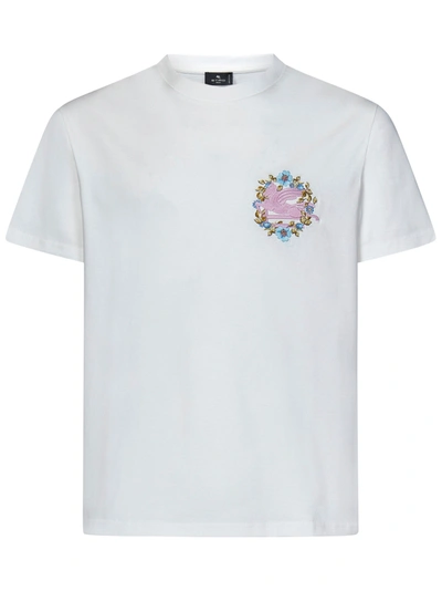Etro T-shirt In Bianco