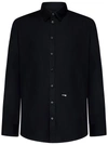 Dsquared2 Dsquared Men Black Stretch Poplin Shirt