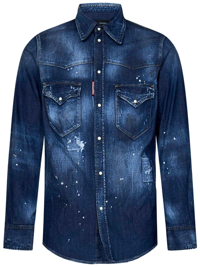 Dsquared2 Camicia  In Blu