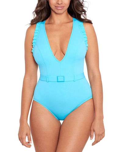 Skinny Dippers Women's Jelly Beans Cinched One-piece Swimsuit In Blue