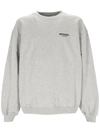Represent Grey Crewneck Sweatshirt With Logo Lettering On The Front And Maxi Logo Print On The Rear In Cotton  In Grey