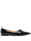 Thom Browne Woman Ballet Flats Black Size 8 Leather In Black