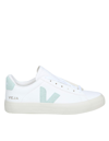 VEJA CAMPO CHROMEFREE IN WHITE/GREEN LEATHER