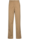 Carhartt Beige Cotton Blend Trousers In Leather Rinsed
