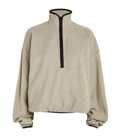 Fear Of God Cotton Half-zip Sweatshirt In Grey