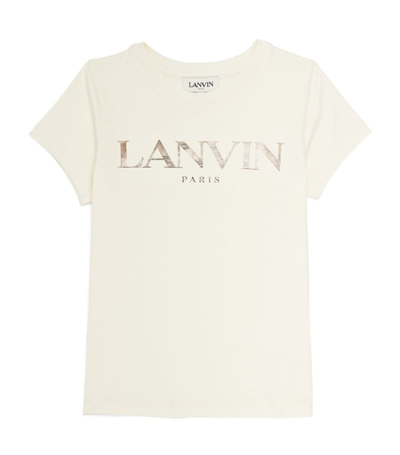 Lanvin Enfant Kids' Cotton Logo T-shirt (4-14 Years) In Yellow