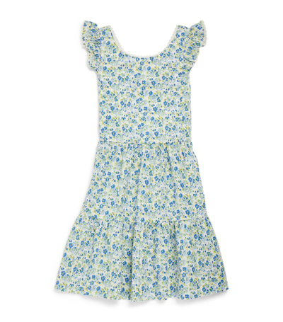 Ralph Lauren Kids' Cotton Floral V-neck Dress (8-16 Years) In Multi