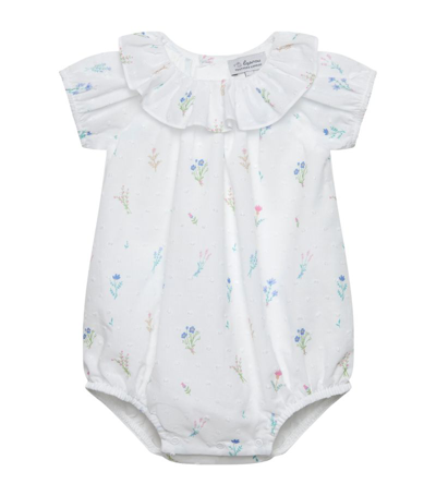 Trotters Babies' Fleur Willow Bubble Bodysuit (0-9 Months) In White