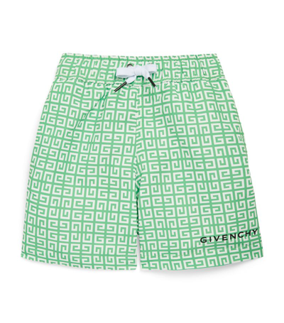 Givenchy Kids' 4g Print Swim Shorts (4-12+ Years) In Green