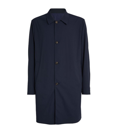 Corneliani Reversible Raincoat In Navy