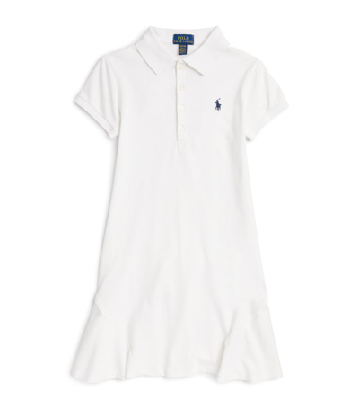 Ralph Lauren Kids' Cotton Polo Shirt Dress In White