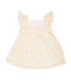 CHLOÉ COTTON STAR PRINT DRESS AND MOUSE TOY SET (3-18 MONTHS)