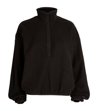 Fear Of God Cotton Half-zip Sweatshirt In Black