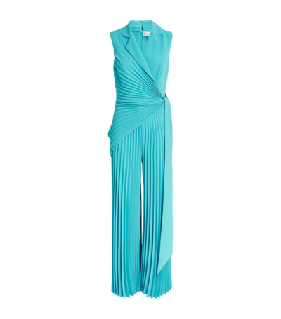 Honayda Pleated Jumpsuit In Blue