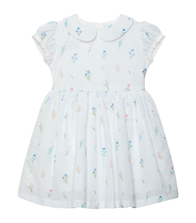 Trotters Kids' Floral Print Fleur Dress (3-24 Months) In White