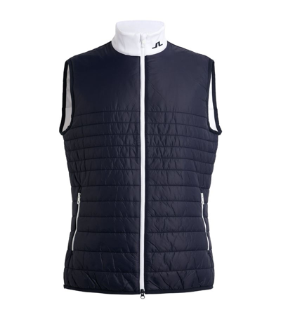 J. Lindeberg Quilted Martino Gilet In Multi