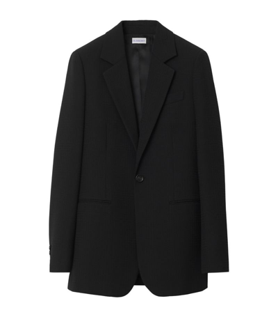 Burberry Wool Tailored Jacket In Black